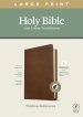 NLT Large Print Thinline Reference Bible, Filament Enabled (LeatherLike, Rustic Brown, Indexed, Red Letter)