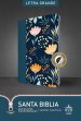 Santa Biblia RVR60, Edición zíper con referencias, letra grande (SentiPiel, Azul/Floral, Índice, Letra Roja)