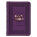 KJV Bible Compact Faux Leather, Purple w/zipper