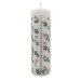 20cm Holly and Ivy Pillar Advent Candle - Single