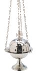 Nickel Plated Thurible with Cross H 15 cm