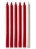 15" x 1 1/8" Advent Candle Set - Red & White