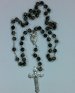 Black Cloison Bead Rosary