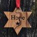 Olive Wood Star Decoration - Hope