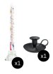 29.5cm Advent Candle: Wise Men & Black Classic Candle Holder H 5 cm