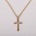18" Gold Over Sterling Silver Cross Necklace
