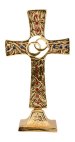 Gold Plated Wedding Cross with Stones H 25 cm