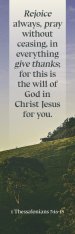 Inspirational Bookmark: Rejoice Always (Package of 25)