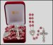 Two Toned Red Glass Rosary