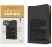 Biblia ultrafina NTV, letra grande de zíper con Filament (SentiPiel, Gris, Letra Roja)