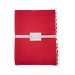 2m x 1.3m Red Tablecloth with White PomPom Edge