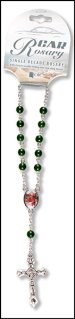 Green Single Decade Car Rosary