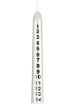 10" White Advent Candle With Transfer - Box of 12