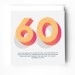 60th birthday card with bible verse. The Lord bless you and keep you. Numbers 6