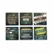 Glass Chalk Art Coasters - Pack of 6