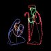 1M 264 LED Lights Nativity Scene Rope Light