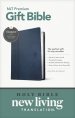 Premium Gift Bible NLT, Filament Enabled (LeatherLike, Blue Cross, Red Letter)