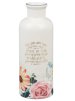 God Has Not Given Us a Spirit of Fear Teal Floral Ceramic Table Vase - Timothy 1:7