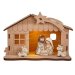 Childlike Nativity With Lighted Creche