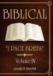 Biblical "1 Page Briefs": Volume IV