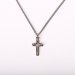 16-18" Sterling Silver Cross Cut Out Necklace