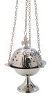 Nickel Plated Thurible with Cross H 16 cm