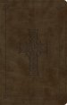 ESV Large Print Value Thinline Bible (TruTone, Olive, Celtic Cross Design)