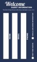 Guest Welcome Card: Welcome - Blue (Package of 50)
