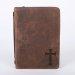 Bible Cover Cross Buffalo Leather Large