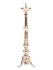 Nickel Plated Altar Candle Stand H 62 cm