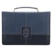 The Plans Modern Blue Grid Faux Leather Bible Cover - Jeremiah 29:11