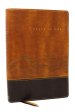 Peace of God Bible: Discover and Experience God's Shalom Throughout the Bible (NKJV, Brown Leathersoft, Red Letter, Comfort Print)