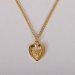 18" Gold Over Sterling Silver Dove Heart Necklace
