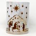 Metal Nativity Votive