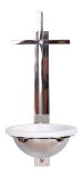 Nickel Plated Holy Water Font H 31 cm