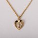 18" Gold Over Sterling Heart & Cross Necklace