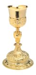 Gold Plated Baroque Chalice H 26 cm