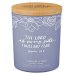 Glass Candle w/Bamboo Lid Purple No Fear Ps. 118:6