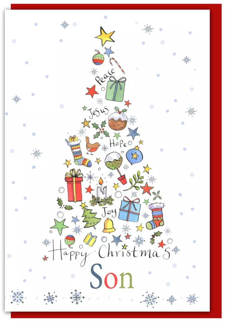 Son Tree Christmas Card