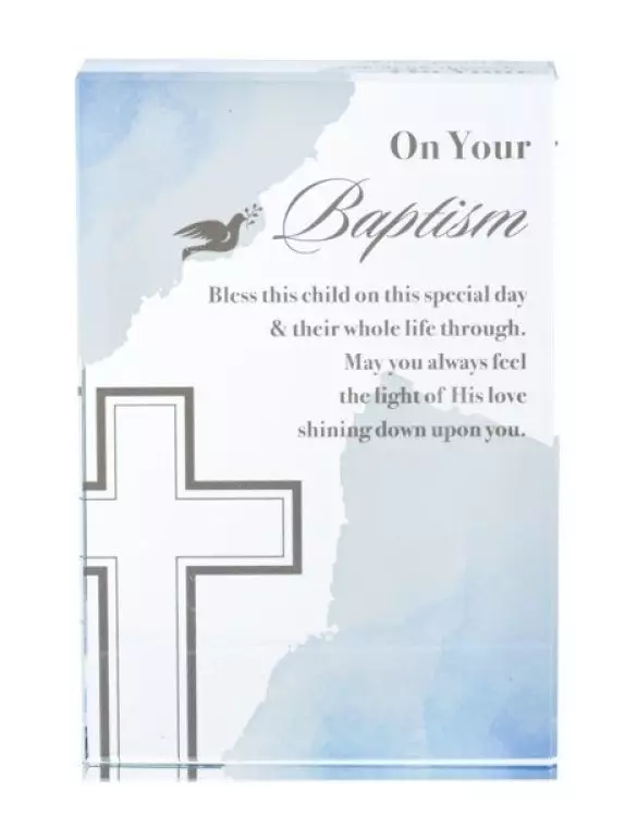 Plaque-On Your Baptism-Child (4" x 6") (Pack of 3)