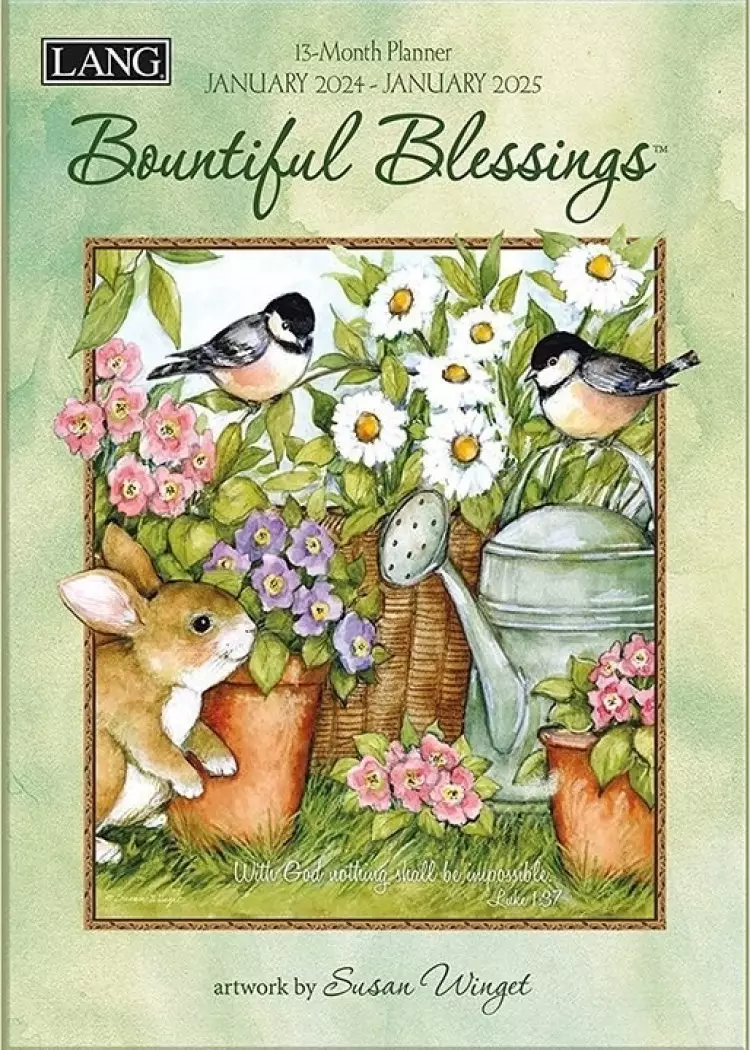 2024 13-Month Planner-Bountiful Blessings (8.5" x 12")