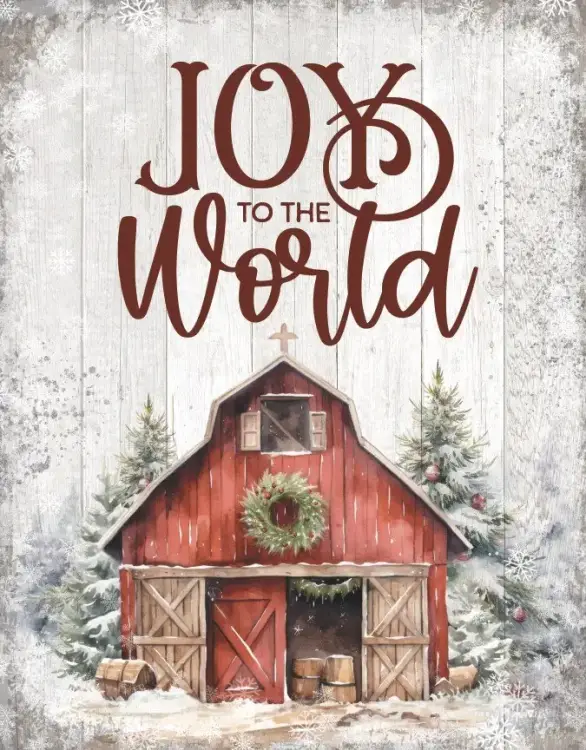 Wall Plaque-Timberland Art-Joy To The World (11.75" x 15")