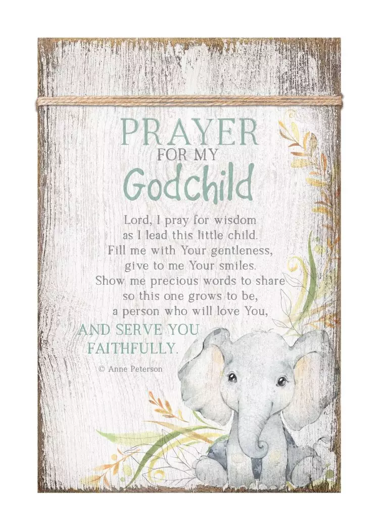 Plaque-Timeless Twine-Prayer For My Godchild (6 x 9)