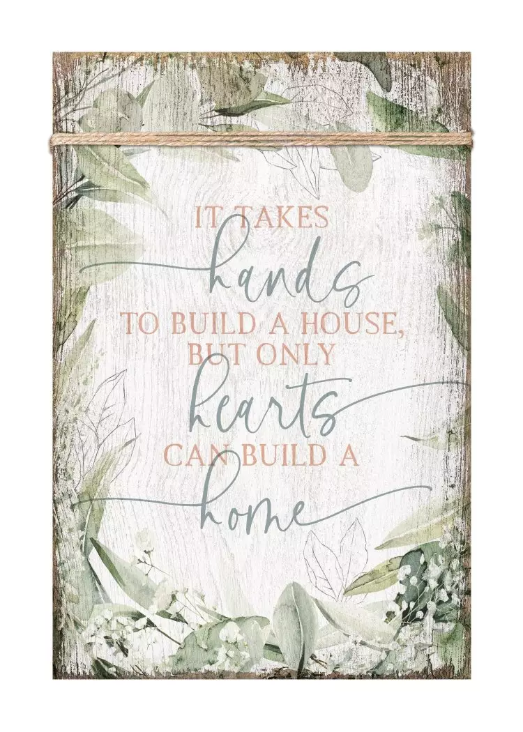 Plaque-Timeless Twine-It Takes Hands (6 x 9)