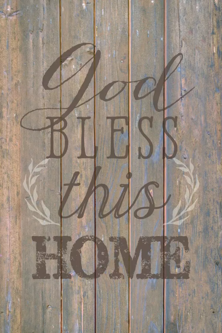 Plaque-New Horizons-God Bless This Home (Easel Backed) (6" x 9")