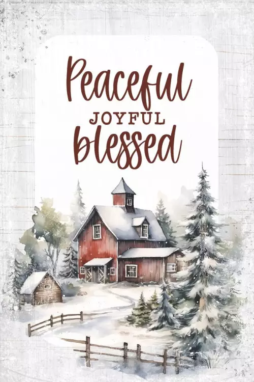 Wall Plaque-Mini Blessings-Peaceful Joyful Blessed (4" x 6")