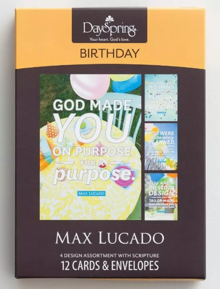 Boxed Cards: Max Lucado Birthday - Pack of 12