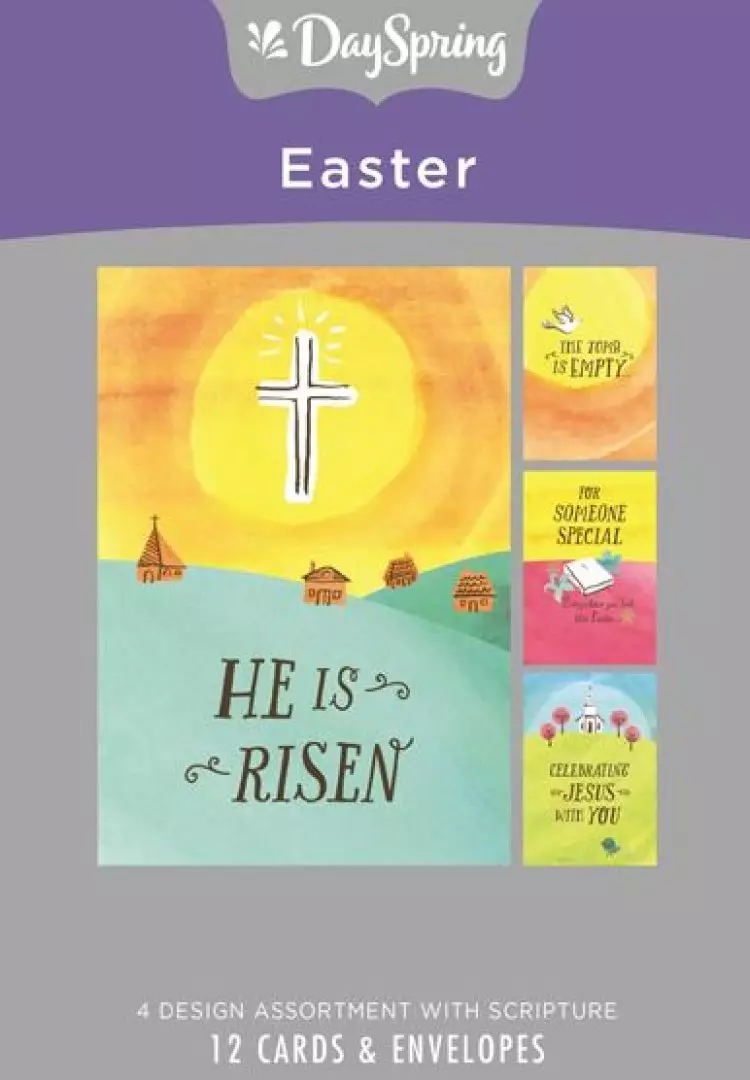 He Is Risen Box of 12 Easter Cards