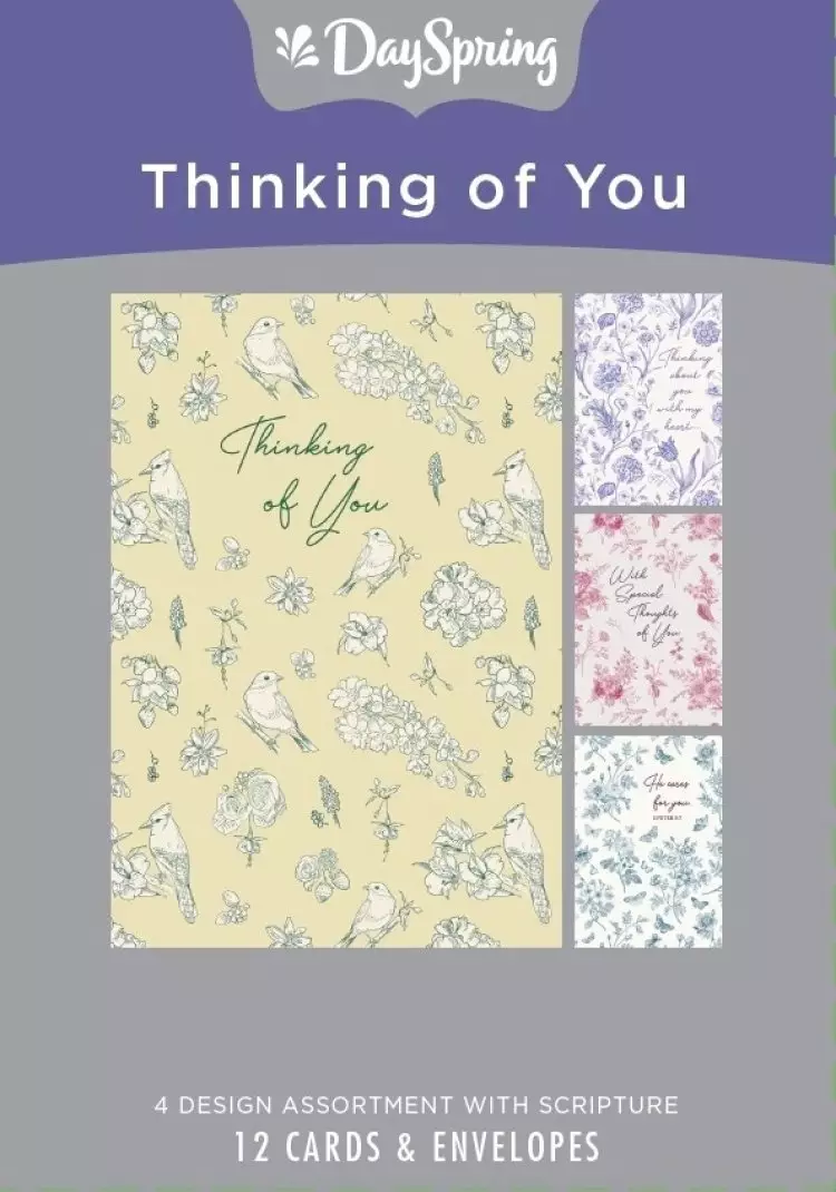 Thinking of You Floral Box of 12 Cards