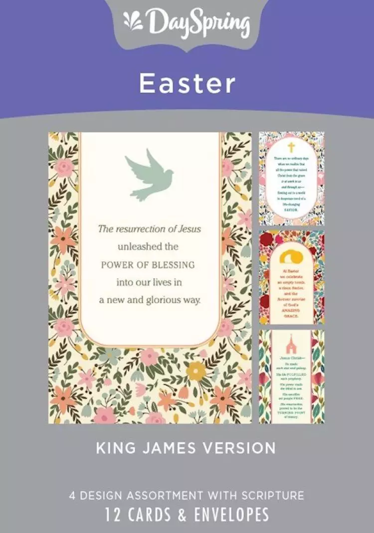 KJV Scripture Box Of Easter Cards (Pack of 12)